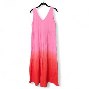 Marine Layer Pink & Red/Orange Ombre Maxi Dress